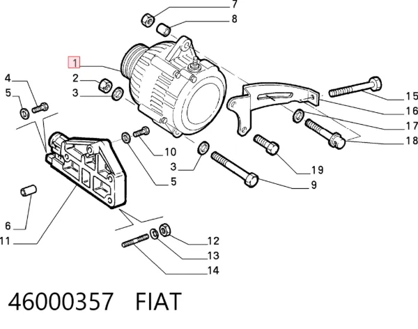 Gerador 46000357 Fiat/Alfa/Lancia
