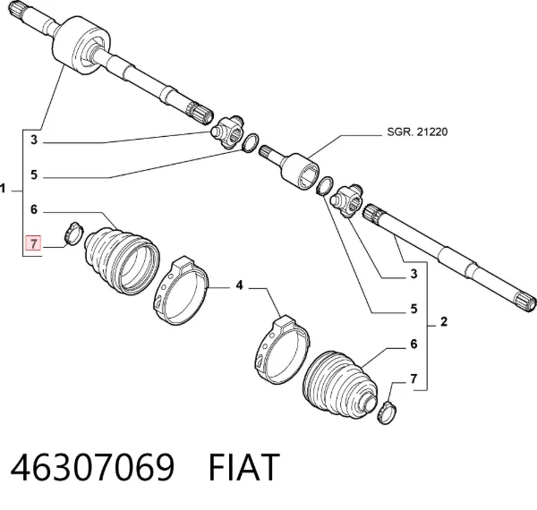  46307069 Fiat/Alfa/Lancia
