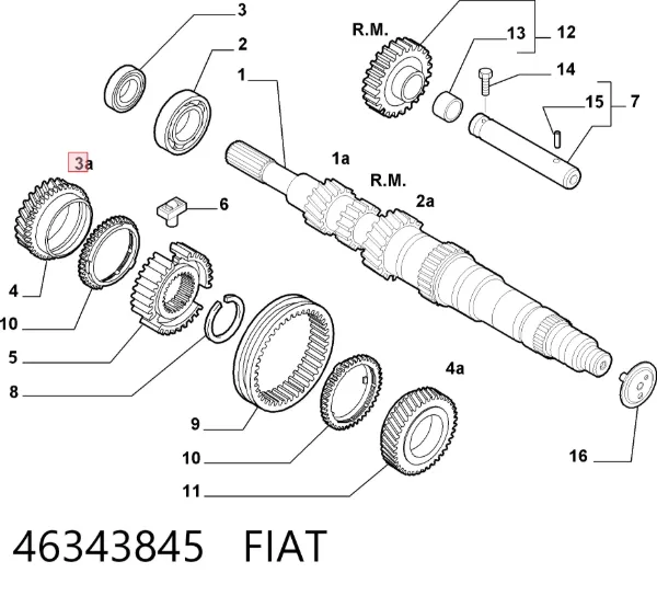 Vedação da Caixa Automática de Mudança (de árvore de saída/primária) 46343845 Chrysler