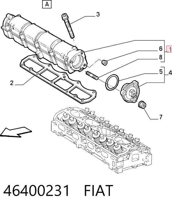Tampa de válvulas 46400231 Fiat/Alfa/Lancia