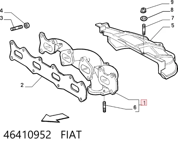 Tubo coletor de admissão Fiat Brava 182