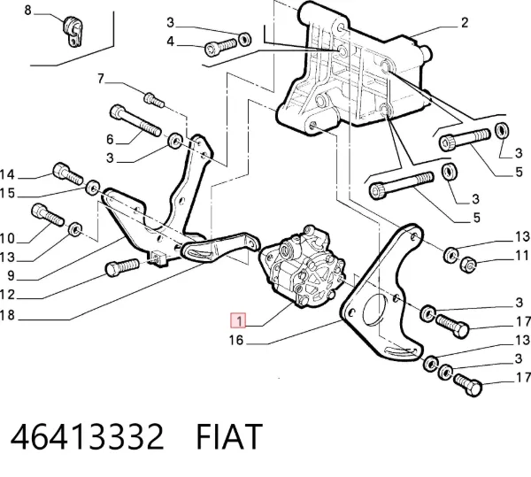 Bomba da Direção hidrâulica assistida 46413332 Fiat/Alfa/Lancia