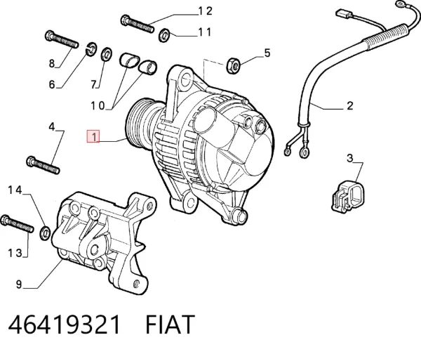 Gerador 46419321 Fiat/Alfa/Lancia