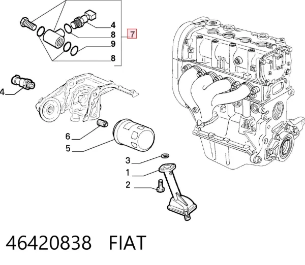 Sensor de pressão de óleo 46420838 Fiat/Alfa/Lancia