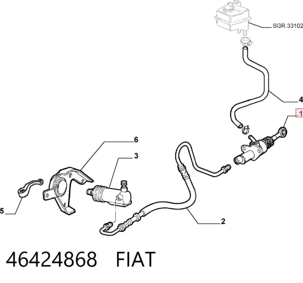 Cilindro mestre de embraiagem 46424868 Fiat/Alfa/Lancia