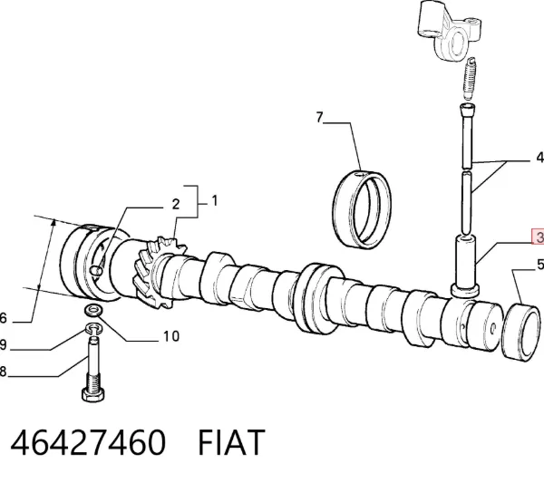 Compensador hidrâulico (empurrador hidrâulico), empurrador de válvulas 46427460 Fiat/Alfa/Lancia