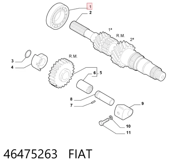 Rolamento da árvore primária da Caixa de Mudança 46475263 Fiat/Alfa/Lancia