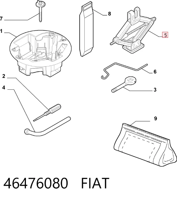 Macaco 46476080 Fiat/Alfa/Lancia