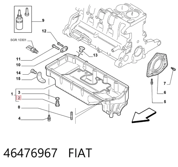 Tampão de panela de motor 46476967 Fiat/Alfa/Lancia