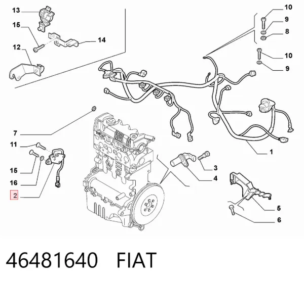 Sensor de posição da árvore distribuidora 46481640 Fiat/Alfa/Lancia