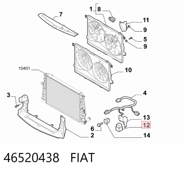 Relê de ventilador 46520438 Fiat/Alfa/Lancia