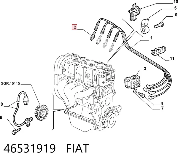 Vela de ignição 46531919 Fiat/Alfa/Lancia