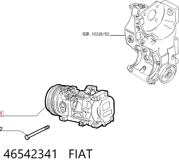 Compressor de aparelho de ar condicionado 46542341 Fiat/Alfa/Lancia
