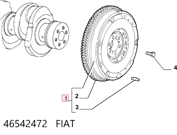 Volante de motor 46542472 Fiat/Alfa/Lancia