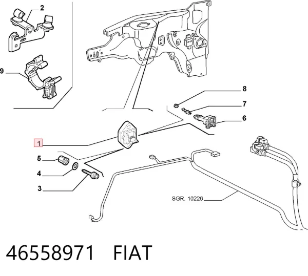 Sensor de posição de pedal de acelerador (de gás) 46558971 Fiat/Alfa/Lancia