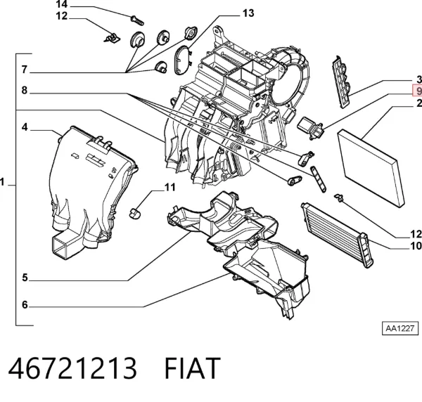 Resistor (resistência) de ventilador de forno (de aquecedor de salão) 46721213 Fiat/Alfa/Lancia