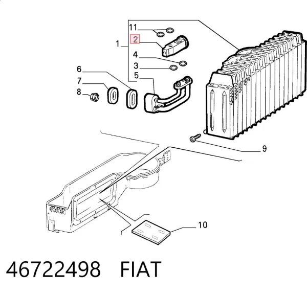 Válvula TRV de aparelho de ar condicionado 46722498 Fiat/Alfa/Lancia