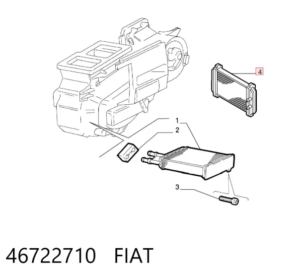 Radiador de forno (de aquecedor) 46722710 Fiat/Alfa/Lancia
