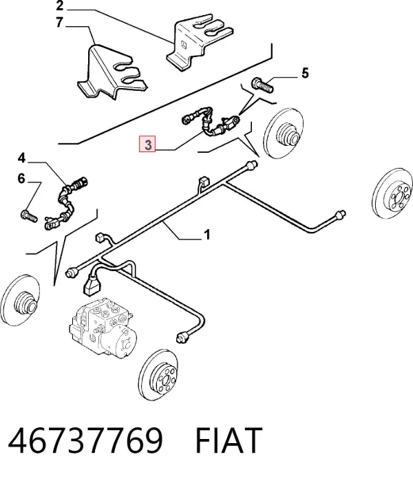Sensor ABS traseiro esquerdo 46737769 Fiat/Alfa/Lancia