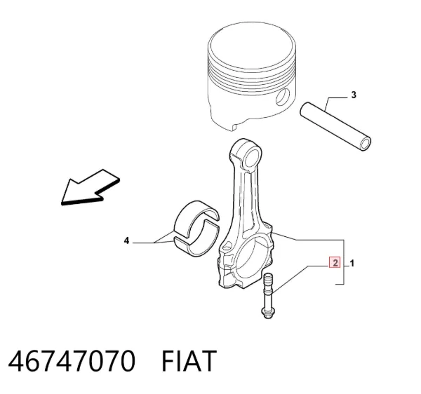 Parafuso de biela 46747070 Fiat/Alfa/Lancia