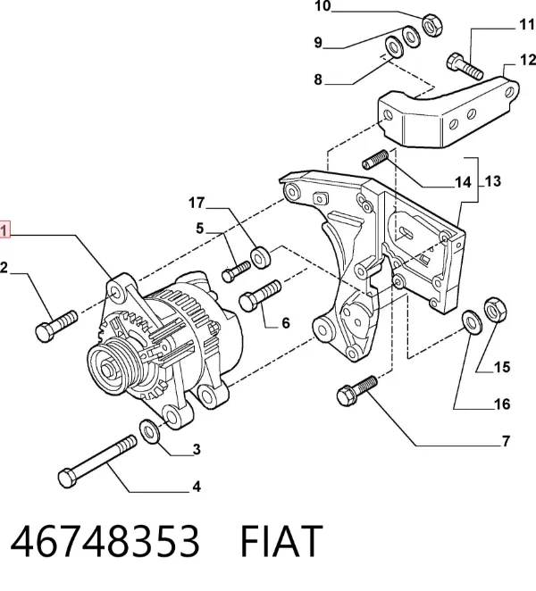 Gerador 46748353 Fiat/Alfa/Lancia