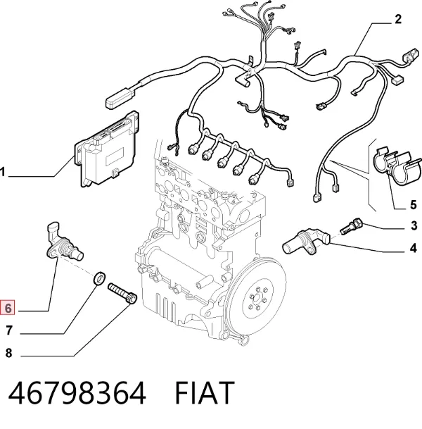 Sensor de posição da árvore distribuidora 46798364 Fiat/Alfa/Lancia