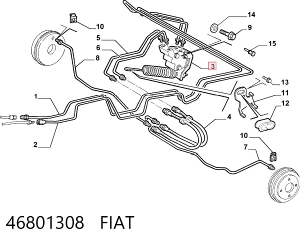 Regulador de pressão dos freios (regulador das forças de frenagem) 46801308 Fiat/Alfa/Lancia