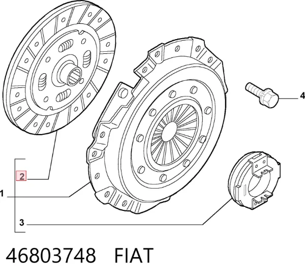 Kit de embraiagem (3 peças) 46803748 Fiat/Alfa/Lancia