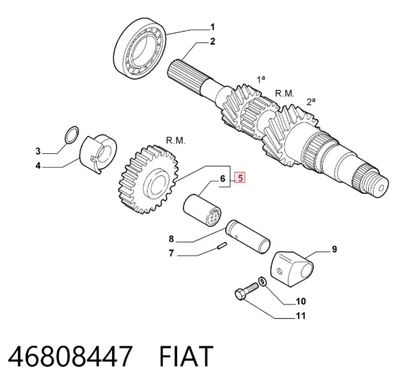 Roda dentada da árvore primária da Caixa de Mudança 46808447 Fiat/Alfa/Lancia