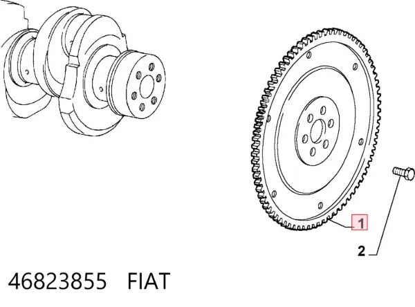 Volante de motor 46823855 Fiat/Alfa/Lancia