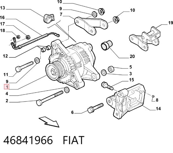 Gerador 46841966 Fiat/Alfa/Lancia