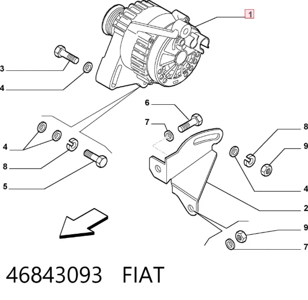 Gerador 46843093 Fiat/Alfa/Lancia