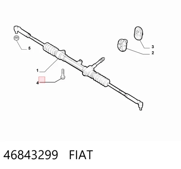 Cremalheira da direção 46843299 Fiat/Alfa/Lancia