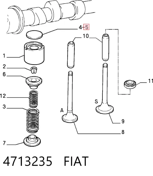 Arruela de regulação 4713235 Fiat/Alfa/Lancia