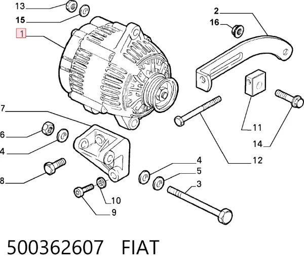 Gerador 500362607 Fiat/Alfa/Lancia