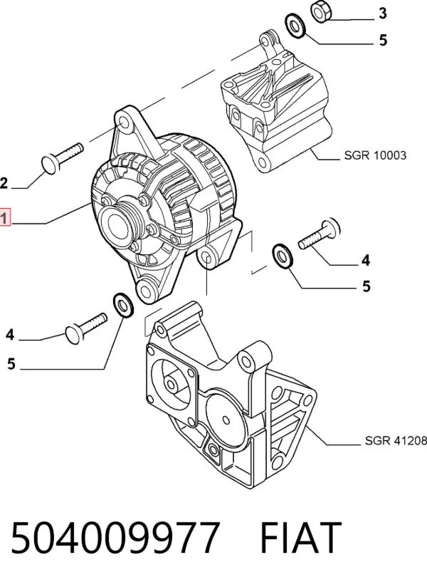 Gerador 504009977 Fiat/Alfa/Lancia