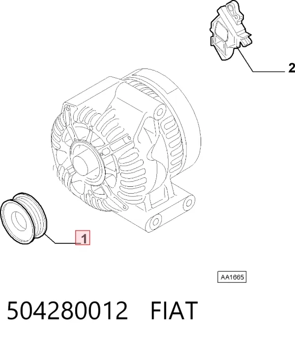 Polia do gerador 504280012 Fiat/Alfa/Lancia