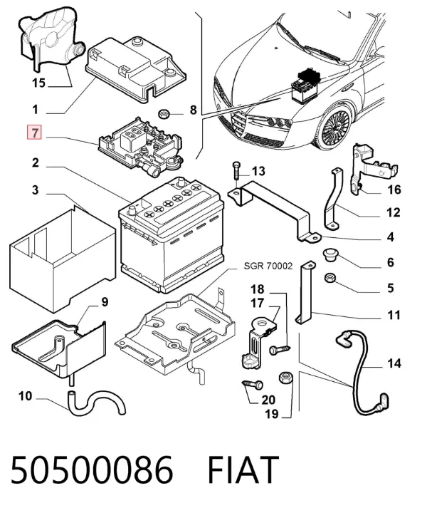 Compressor de aparelho de ar condicionado 50500086 Fiat/Alfa/Lancia