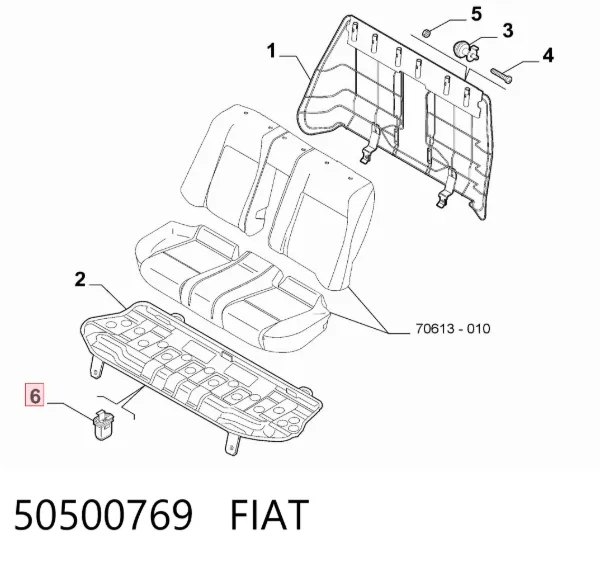 Braçadeira (cápsula) de fixação de moldura da porta 50500769 Fiat/Alfa/Lancia