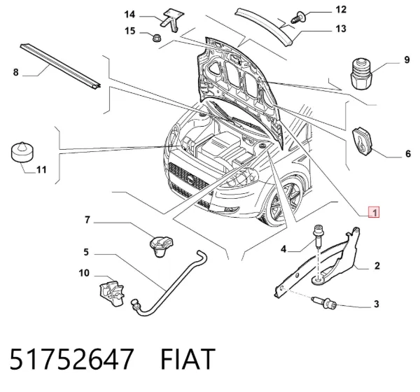 Capota 51752647 Fiat/Alfa/Lancia