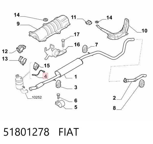 Sonda lambda, sensor de oxigênio 51801278 Fiat/Alfa/Lancia