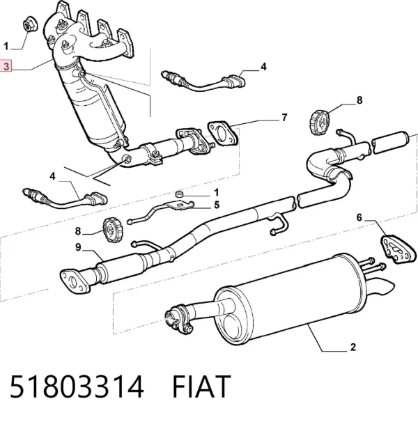 Convertidor - catalisador 51803314 Fiat/Alfa/Lancia