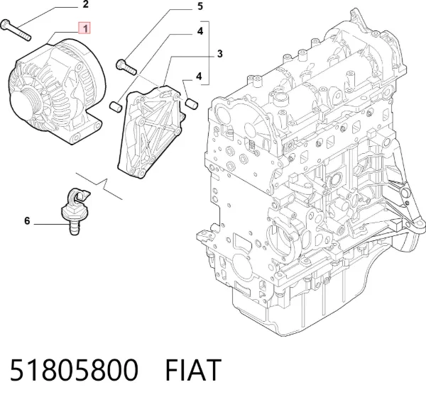 Gerador 51805800 Fiat/Alfa/Lancia