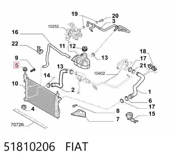  51810206 Fiat/Alfa/Lancia