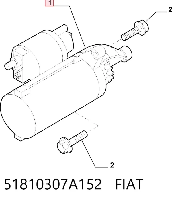 Motor de arranco 51810307A152 Fiat/Alfa/Lancia