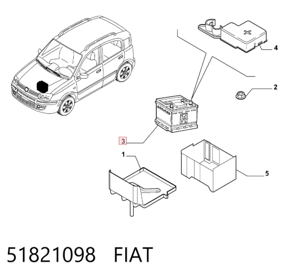 Bateria recarregável (PILHA) 51821098 Fiat/Alfa/Lancia
