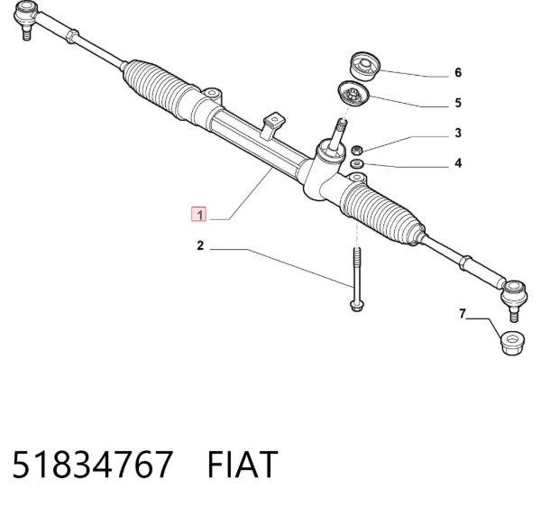 Cremalheira da direção 51834767 Fiat/Alfa/Lancia