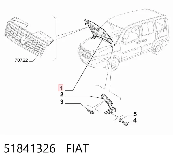 Capota 51841326 Fiat/Alfa/Lancia