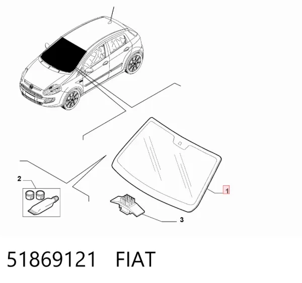 Pára-brisas 51869121 Fiat/Alfa/Lancia