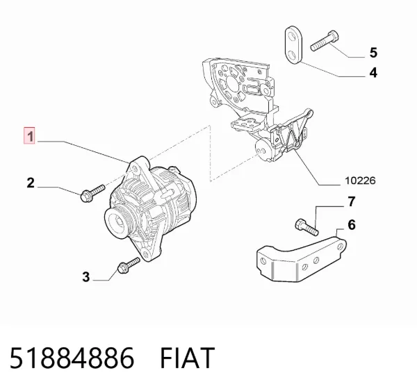 Gerador 51884886 Fiat/Alfa/Lancia
